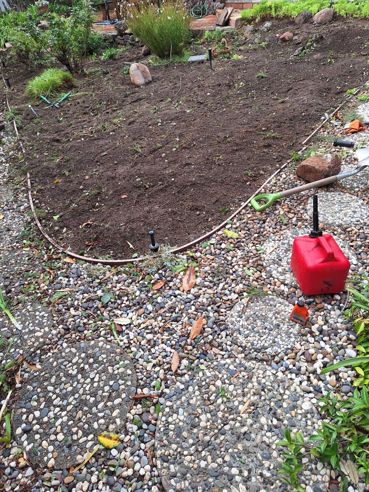 Before landscaping work