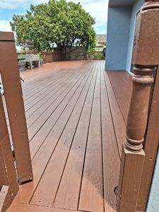 Redwood deck decking